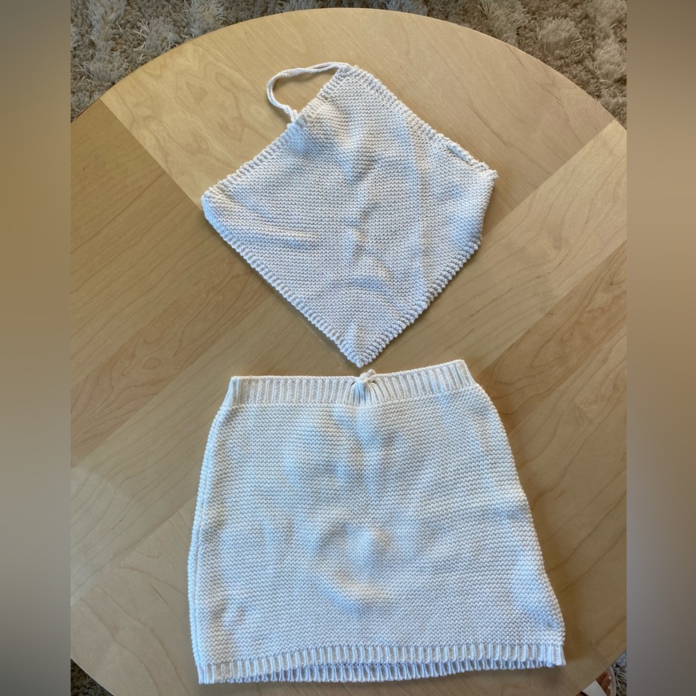 White Fox Boutique White Crochet Set